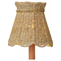 Eliza Coastal Beach Natural Seagrass Scalloped Chandelier Shade
