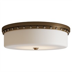 Nyro Updated Traditional Antique Brass Flush Mount