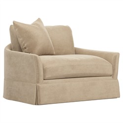 Hartwell Champagne Performance Velvet Chair and a Half