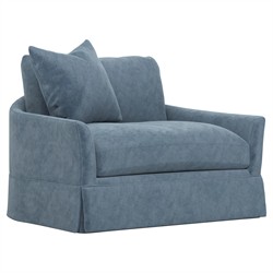 Hartwell Twilight Blue Performance Velvet Chair and a Half