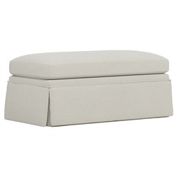 Hartwell Grey Pearl Performance Ottoman