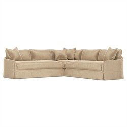Hartwell Champagne Performance Velvet Corner Sectional - 118"