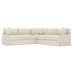 Hartwell Whipped Cream Textured Boucl+? Corner Sectional - 118"
