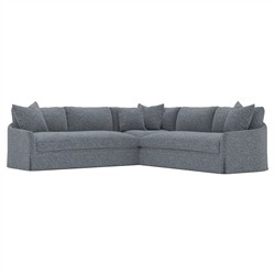 Hartwell Fisherman Blue Performance Corner Sectional - 118"