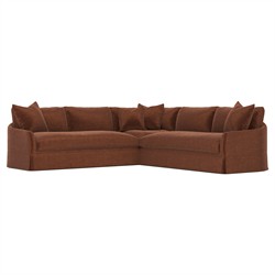 Hartwell Chocolate Mousse Performance Velvet Corner Sectional - 118"