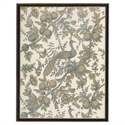 Halden Updated Traditional Green Bird Black Frame Painting - 16x12