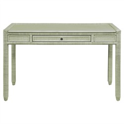 Mako Coastal Beach Green Rattan Writing Desk