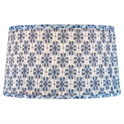 Gerica Updated Traditional Blue Pattern Tapered Lamp Shade