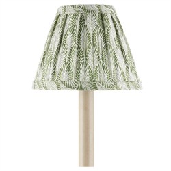 Soleil Traditional Green Fan Pattern Tapered Chandelier Shade
