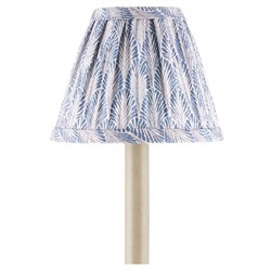 Soleil Traditional Blue Fan Pattern Tapered Chandelier Shade