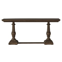 Nora Updated Traditional Brown Mango Wood Rectangular Console Table