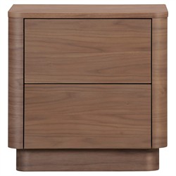 Rex Modern Classic Brown Walnut Nightstand
