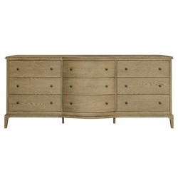 Melanie Updated Traditional Brown Oak Dresser