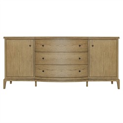 Melanie Updated Traditional Brown Oak Media Cabinet - 79"