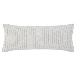 Jojo Coastal Beach Blue Cotton Striped Lumbar Pillow - 14x40