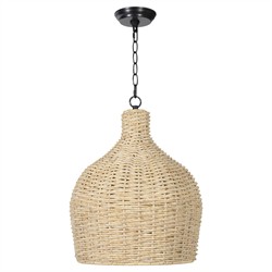 Campagna Coastal Beach Natural Woven Rattan Pendant