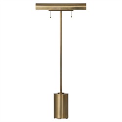 Amoura Modern Classic Aged Brass Iron Task Floor Lamp