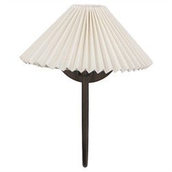 Leone French Country Bronze Iron Pleated Shade Armed Sconce