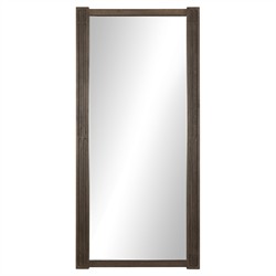 Vexel Updated Traditional Dark Brown Oak Full Length Floor Mirror