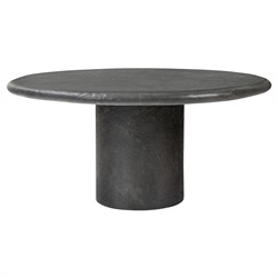 Sage Modern Classic Black Textured Concrete Round Outdoor Coffee Table