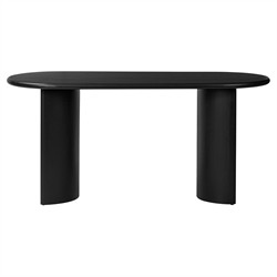 Paris Modern Classic Black Acacia Wood Oval Desk