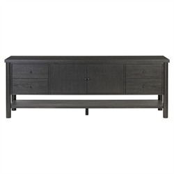 Chris Rustic Lodge Black Oak Media Cabinet - 82&quot;