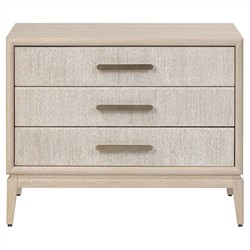 Rosal Modern Classic Light Oak Natural Woven Rush Nightstand