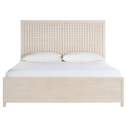 Leith Modern Classic Light Grey Wood Panel Bed - Queen