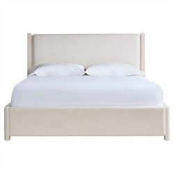 Leith Modern Classic Light Grey Wood Bed - Queen