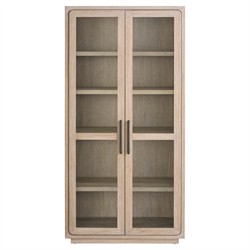 Alwyn Modern Classic Light Oak Display Cabinet