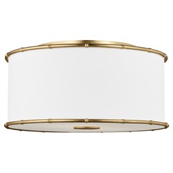 Visual Comfort Studio Aldric Updated Traditional Gild Steel Flush Mount