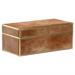 Monty Updated Traditional Brown Hair On Hide Decorative Box