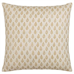 Harie Updated Traditional Cream Linen Throw Pillow - 20x20