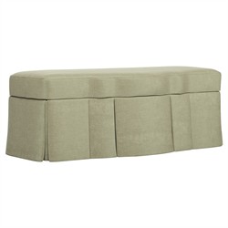 Cornell Rosemary Chenille Skirted Storage Bench