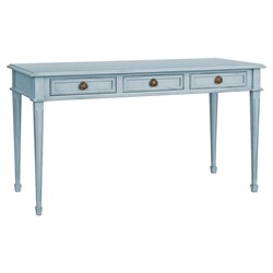 Heather French Country Light Blue Wood Writing Desk