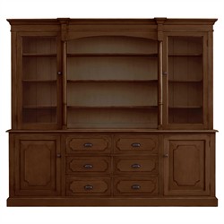 Josie Modern Classic Pecan Brown Wood Dining Hutch
