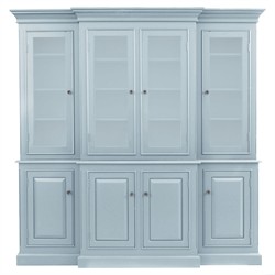 Faith Modern Classic Light Blue Wood Dining Hutch