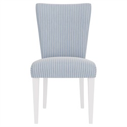 Riona Coastal Beach Blue Striped Performance Dining Chair