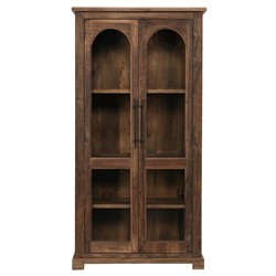 Kiana Rustic Lodge Brown Reclaimed Wood Display Case