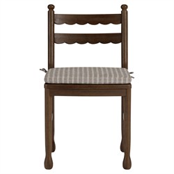 Declan Updated Traditional Dark Brown Oak Dining Chair - Set of 2