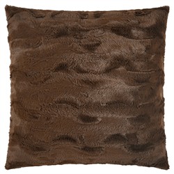 Karine Modern Classic Brown Faux Fur Throw Pillow - 22x22