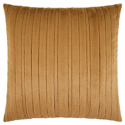 Maxime Modern Classic Nougat Brown Faux Fur Throw Pillow - 22x22