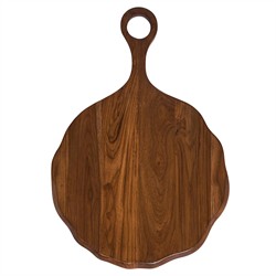 Juliska Puro Updated Traditional Brown Teak Round Serving Board