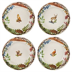 Juliska Forest Walk Animal French Caf+? Au Lait Ceramic Salad Plate - Set of 4
