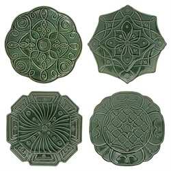 Juliska Jardins du Monde French Country Basil Ceramic Salad Plate - Set of 4
