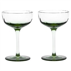 Juliska Puro Modern Classic Basil Cocktail Coupe Glass - Set of 2