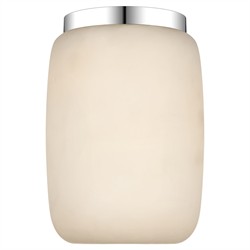 Visual Comfort Formosa Modern White Alabaster Polished Nickel Elongated Flush Mount