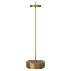 Visual Comfort Sene Modern Classic Museum Brass Rechargeable Table Lamp - 12&quot;
