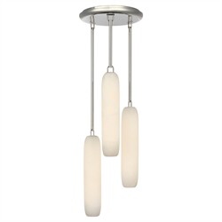 Visual Comfort Formosa Modern White Alabaster Polished Nickel 3 Light Pendant