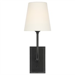 Visual Comfort Hulton Updated Traditional Bronze Cordless Single Armed Sconce